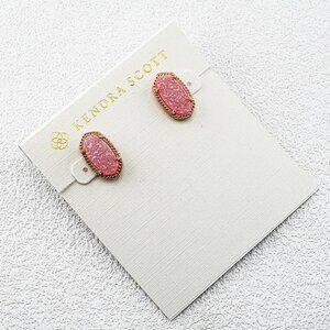 Kendra Scott Pink Quartz Point Stud Earrings